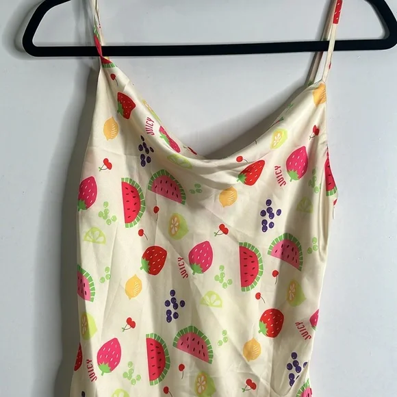 PEPPERMAYO MAYO Panama cowl neck Tutti fruitti mini slip dress 2 new doll kill - Picture 5 of 11